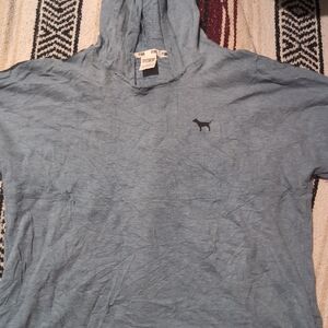 PINK Victoria's Secret Blue Hoodie Shirt